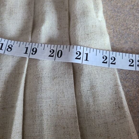 Vintage New Frontier Linen Blend Pleated Skirt 10 - Picture 5 of 9